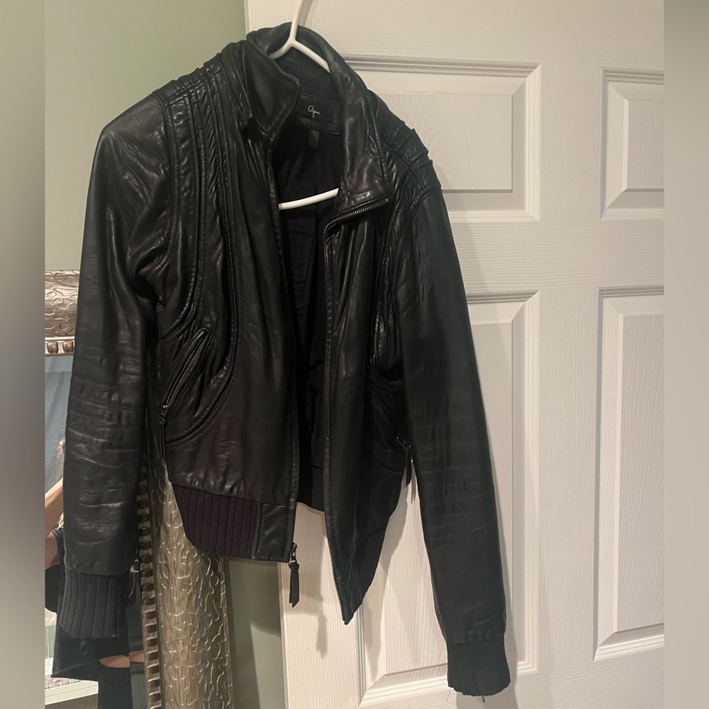 Aqua butter soft leather jacket